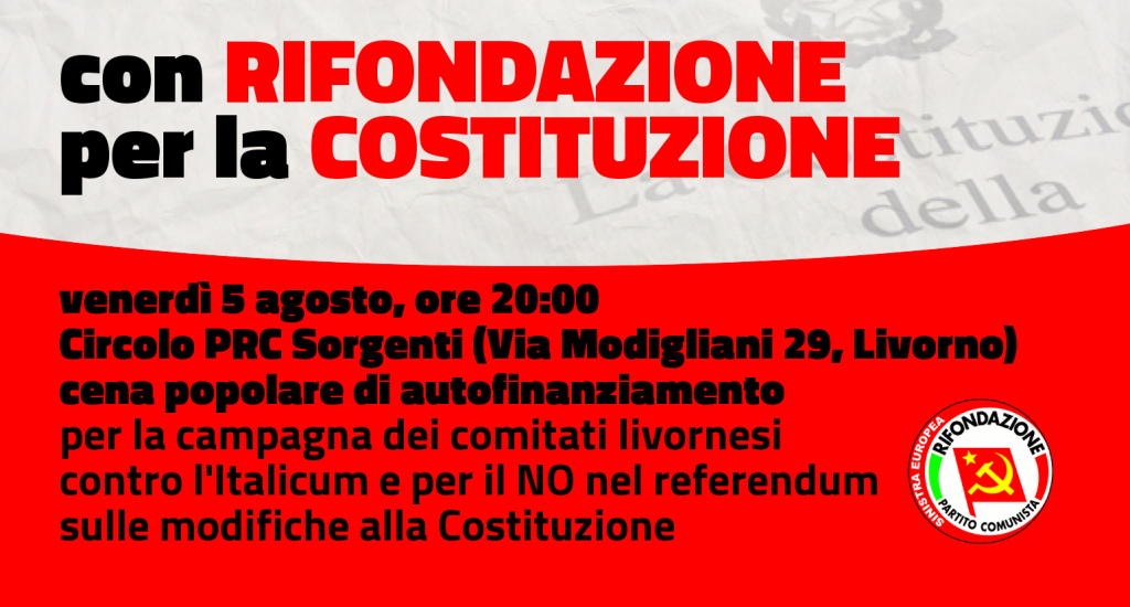 Con Rifondazione per la Costituzione